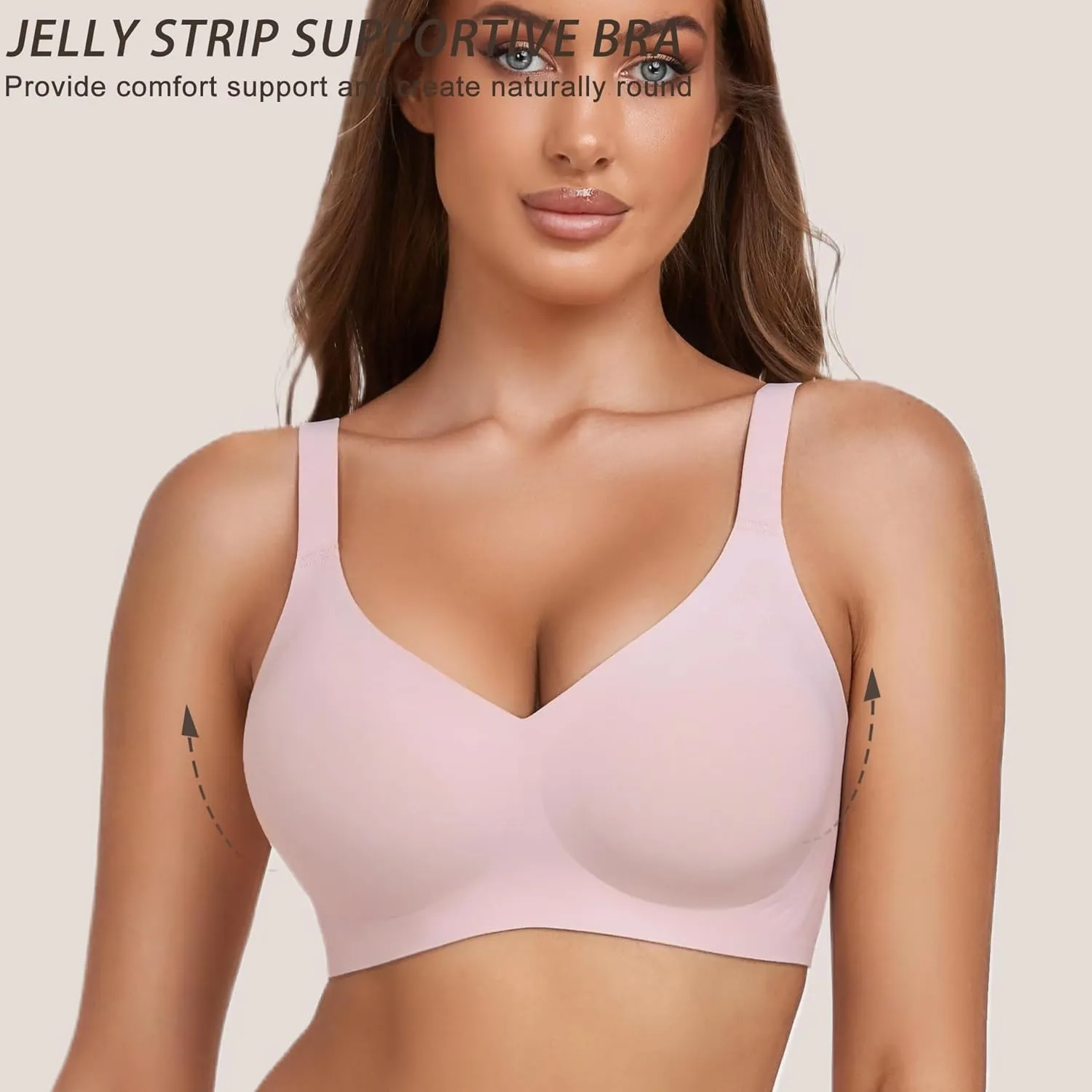 Gailife Smooth Wireless Bras for Women No Underwire Comfort Seamless Supportive Bra Raceback Push Up Bralettes Full Coverage
