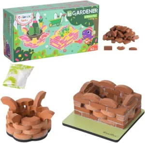 Gardener Flower Pot Building Set, Construction Education Toy for Kids 6  Years Old, Craft Bricks for Adults, Realistic House, DIY Garden, STEM Building Set, Washable and Reusable (62pcs)