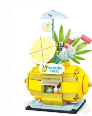General Jim's Lemonade Stand Bright and Colorful Shop 300 Piece Modular Building Blocks Brick Playset or Model or Decoration Comes with Light Kit Fun for Teens and Adults
