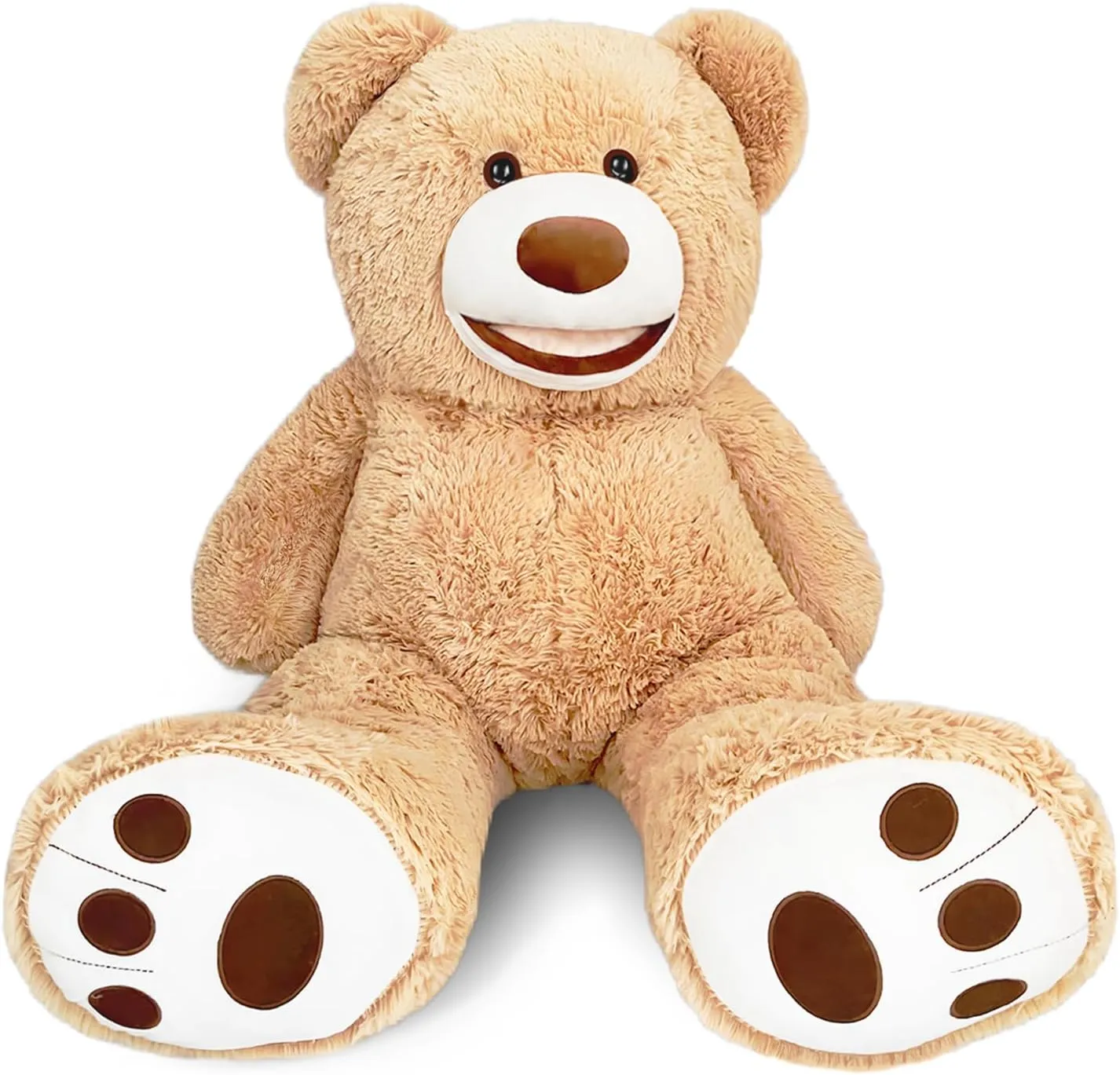 Giant Teddy Bear Stuffed Animals, 39in Big Soft Cute Teddy Bear for Baby Shower, Life Size Stuffed Bear Plush Toy Gifts for Kids, Boy, Girl, Girlfriend, Valentine's Day, Birthday, Brown