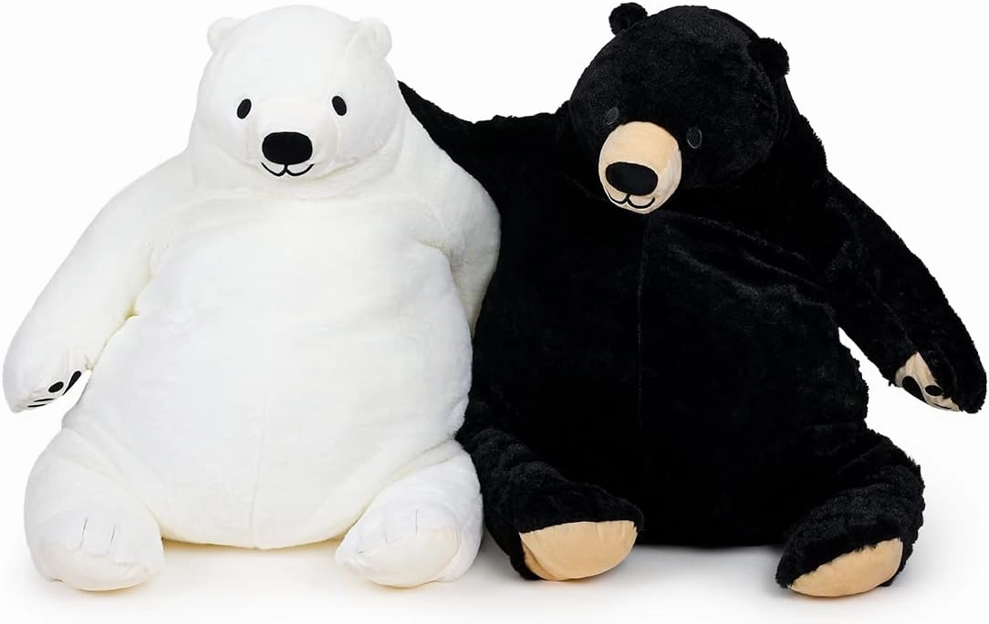 Giant Djungelskog Bear Huge Black Bear, Simulation Giant Stuffed Bear Soft Big Bear Plush Toy Gifts for Kids Girlfriend(Black, 31.5inch/80cm)