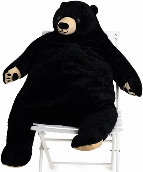 Giant Djungelskog Bear Huge Black Bear, Simulation Giant Stuffed Bear Soft Big Bear Plush Toy Gifts for Kids Girlfriend(Black, 31.5inch/80cm)