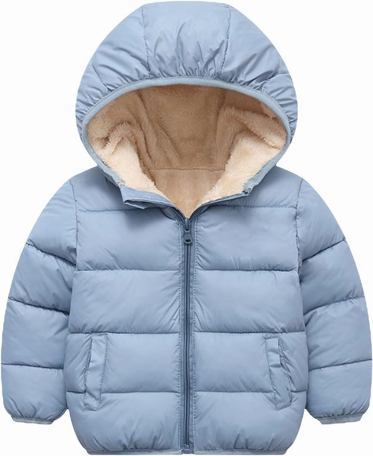 Girls and Toddler's Winter Coat Lightweight Water-Resistant Packable Hooded Puffer Jacket Fleece Lined Kids Down Coat