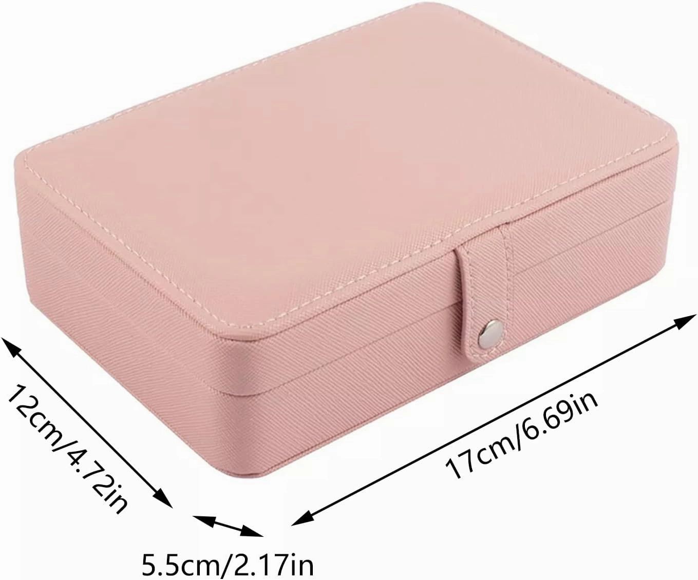 Girls Jewelry Box,2-Layer Portable PU Leather Jewelry Organizer with Removable Tray,Jewelry Case,Small Jewelry Box for Bracelets Christmas Gifts Necklace Ring Earring