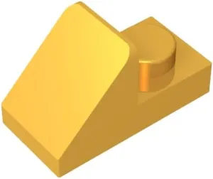 Gobricks GDS-832 Slope 45° 2 x 1 with 2/3 Cutout [Original Version] compatible with 92946All Major Brick Brands Toys Building Blocks Technical Parts Assembles DIY (800 PCS,Bright gold(037))