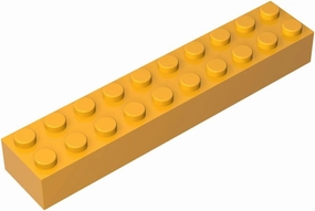 Gobricks GDS-545 Brick 2 x 10 Compatible with 3006 92538 Pieces of Children's All Major Brick Brands Toys Building Blocks Technical Parts Assembles DIY (191 Bright Light Orange(036),100)