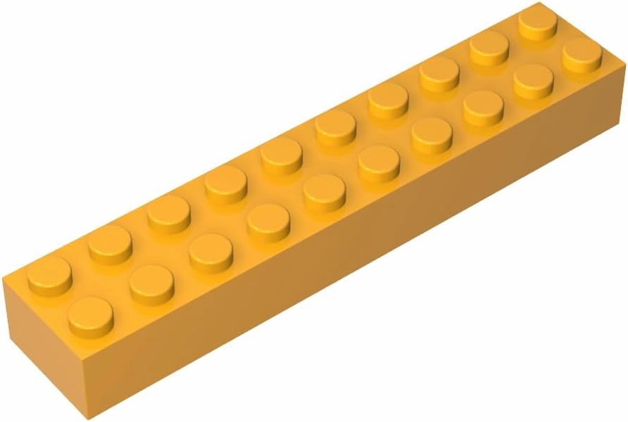 Gobricks GDS-545 Brick 2 x 10 Compatible with 3006 92538 Pieces of Children's All Major Brick Brands Toys Building Blocks Technical Parts Assembles DIY (191 Bright Light Orange(036),100)
