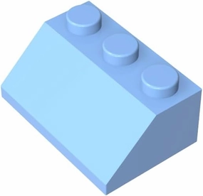 Gobricks GDS-590 Slope 45 2 x 3 Compatible with 3038 All Major Brick Brands Toys Building Blocks Technical Parts Assembles DIY (212 Bright Light Blue(053),600)