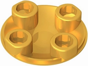 Gobricks GDS-608 Slide Shoe Round 2X2 Compatible with 2654 54196 All Major Brick Brands Toys Building Blocks Technical Parts Assembles DIY (Bright Gold (037),1000)