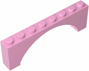Gobricks GDS-677 Brick Arch 1x8x2 Raised - 1x8x2 Arch Compatible with 16577 3308 All Major Brick Brands Toys Building Blocks Technical Parts Assembles DIY (300 PCS,222 Bright Pink(011))