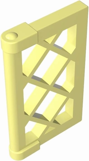 Gobricks GDS-790 Window 1x2x3 Pane Latticed with Thick Corner Tabs compatible with 60607 All Major Brick Brands Building Blocks ,Technical Parts ,Assembles (800 PCS,226 Bright Light Yellow(033))
