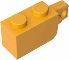Gobricks GDS-826 Hinge Brick 1x2 Locking with 1 Finger Vertical End compatible with 30364 All Major Brick,Building Blocks ,Technical Parts ,Assembles DIY (200 PCS,191 Bright Light Orange(036))
