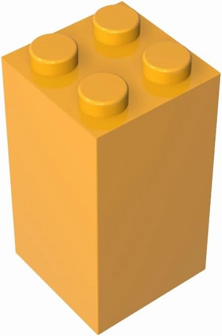 Gobricks GDS-867 Brick 2 x 2 x 3 Compatible with 30145 All Major Brick Brands Toys Building Blocks Technical Parts Assembles DIY (300 PCS,191 Bright Light Orange(036))