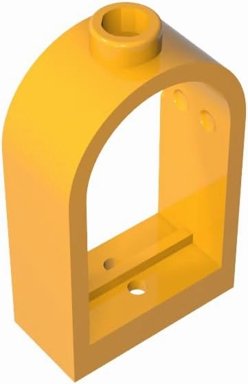 Gobricks GDS-872 Window 1 x 2 x 2 2/3 with Rounded Top compatible with 30044 All Major Brick Brands Toys Building Blocks Technical Parts Assembles DIY (600 PCS,191 Bright Light Orange(036))