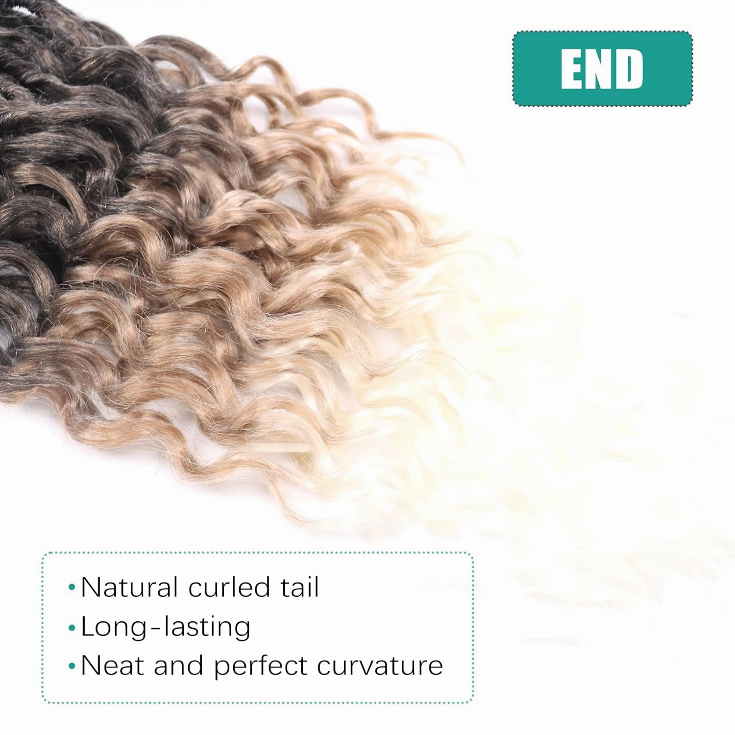Goddess Locs Crochet Hair 18 Inch 8 Packs Pre Looped Soft Faux Locs Crochet Hair for Black Women Deep Wave Braiding Hair with Curly Ends (18 Inch/Pack of 8, 1B/27/613)