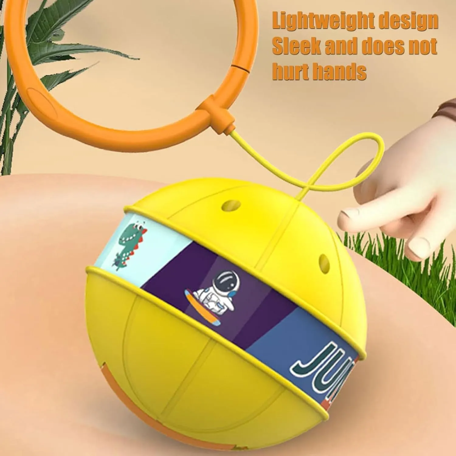 Goodwillbrave Glowing Bouncing Ball，Glowing Bouncing Ball，Goodwillbrave Bouncing Ball，Ankle Skipping Toy with Bouncy Ball，Glowing Bouncing Skip Ball for Kids (3pcs Mix)