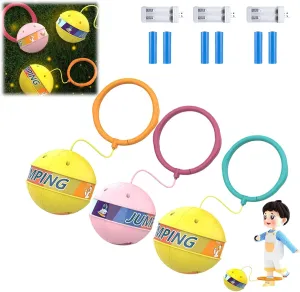 Goodwillbrave Glowing Bouncing Ball，Glowing Bouncing Ball，Goodwillbrave Bouncing Ball，Ankle Skipping Toy with Bouncy Ball，Glowing Bouncing Skip Ball for Kids (3pcs Mix)