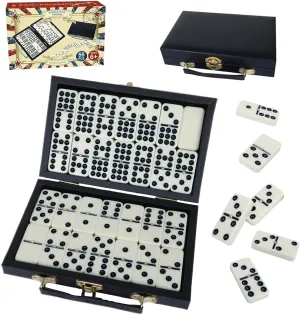 GOTHINK Portable Professional Double 9 Dominos Set for Adults with Storage Box - 55 Tiles Dominoes Set for Holiday Travel Game - Classic Tabletop Board Games Ideal for Toy Gifts Family Birthday Party