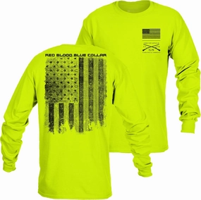 Grunt Style Red Blood Blue Collar Men's Long Sleeve T-Shirt