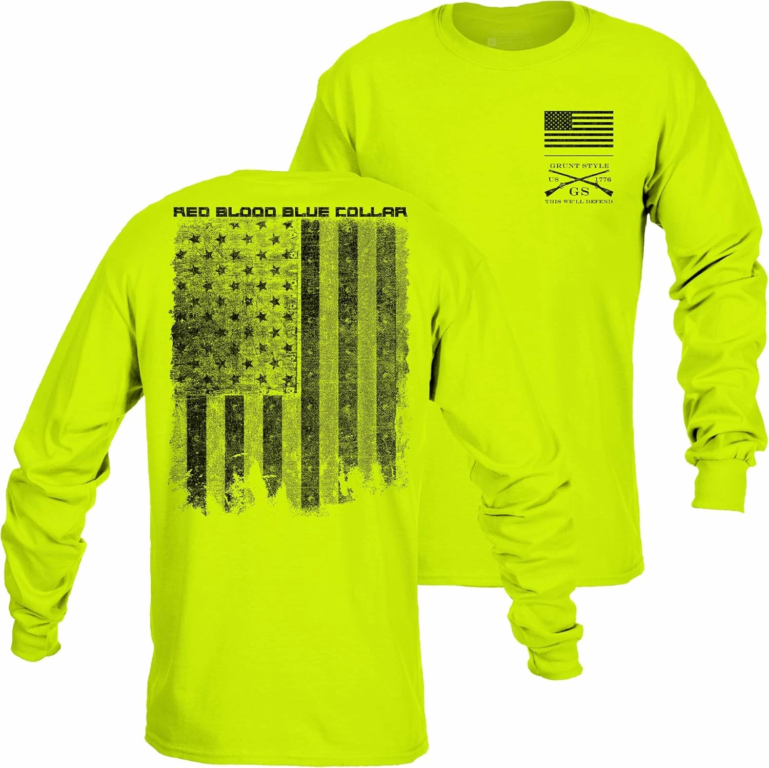 Grunt Style Red Blood Blue Collar Men's Long Sleeve T-Shirt