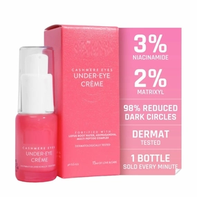 GT Cashmere Under Eye Cream With 3% Niacinamide | Reduces Dark Circles, Wrinkles & Fine Lines | With Caffeine for Puffiness | For Women & Men | Dermatologically Tested, 15g