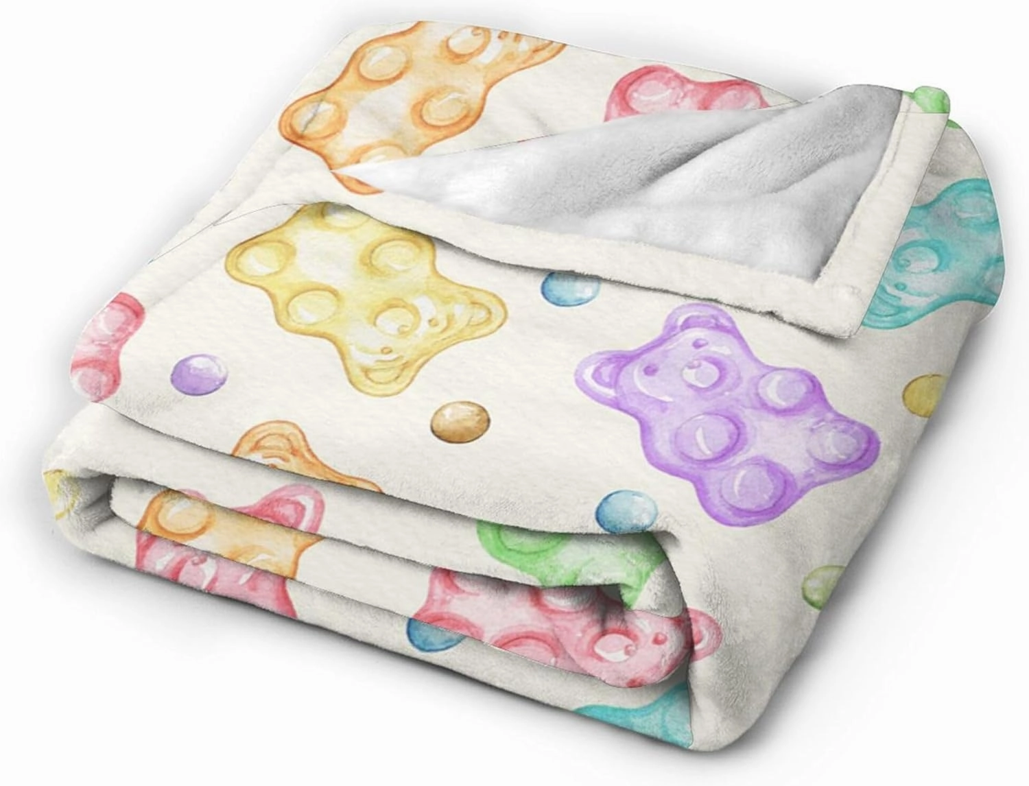 Gummy Bear Throw Blanket, 320GSM Flannel Blankets for Women Girls Kids Boys Men, Gummy Bears Blanket Super Soft Cozy for Bed Sofa Couch Gifts (Bears, 50"x40")