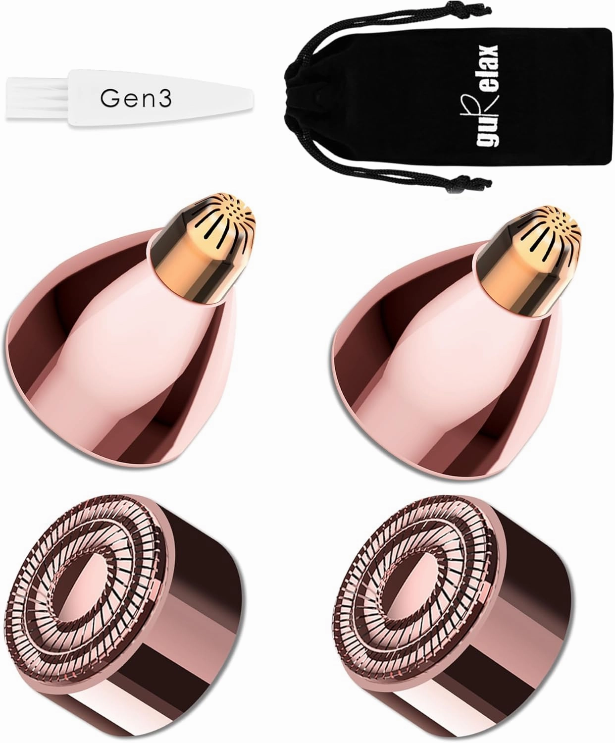 Gurelax Generation 3 Replacement Heads for Finishing Touch,ace and Eyebrow Hair Remover Replacement Heads, 18k Gold Precision Replacement Blades Compatible with New Flawless Gen 3 (2 2)