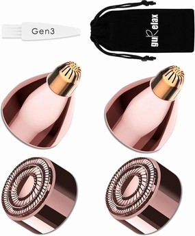 Gurelax Generation 3 Replacement Heads for Finishing Touch,ace and Eyebrow Hair Remover Replacement Heads, 18k Gold Precision Replacement Blades Compatible with New Flawless Gen 3 (2 2)