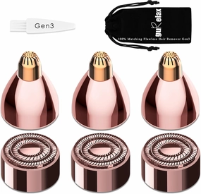 Gurelax Replacement Heads for Finishing Touch Facial Hair Remover, Upgrade Gen 3 Eyebrow Hair Remover Replacement Heads, Painless 18k Gold Replacement Blades for Flawless (3 3)