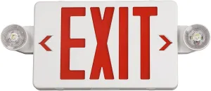 GZRUIYANG Exit Sign with Emergency Lights Red, LED Emergency Exit Light with Battery Backup, UL 924 Certified, AC 120/277V, Commercial Emergency Lights Combo for Business - 1 Pack