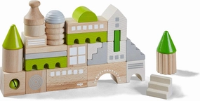 HABA Wooden Block Coburg Set - 28 Piece Building Block Set for Toddlers and Kids - Wooden Stacking Toys Made in Germany, for 18 Months and Up
