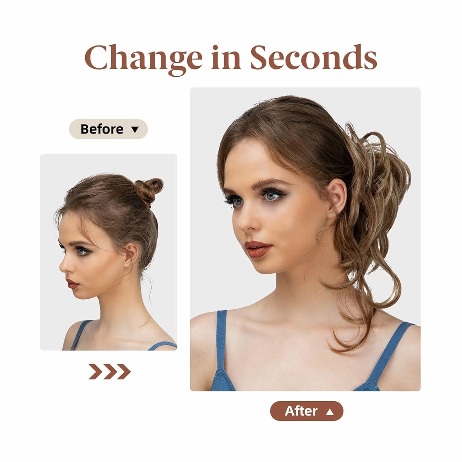 Hair Bun Synthetic Messy Bun Elastic Hairpieces Curly Scrunchie Black Blonde Brown Natural Hair Chignon Updo Donut Fake Hair For Women Chignon Hairpieces(1B 171T1001)