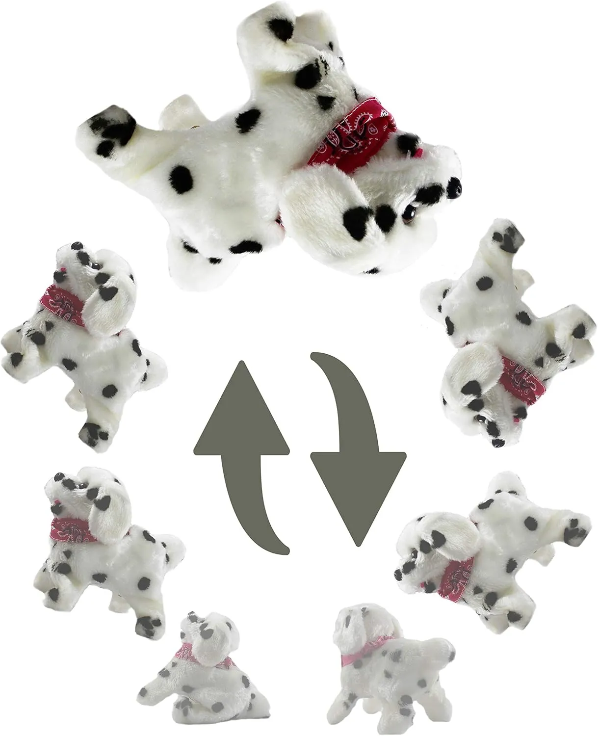 Haktoys Flip Over Puppy Battery Powered Dog Somersaults Walks Sits Barks for Animal and Pet Loving Toddlers & Kids