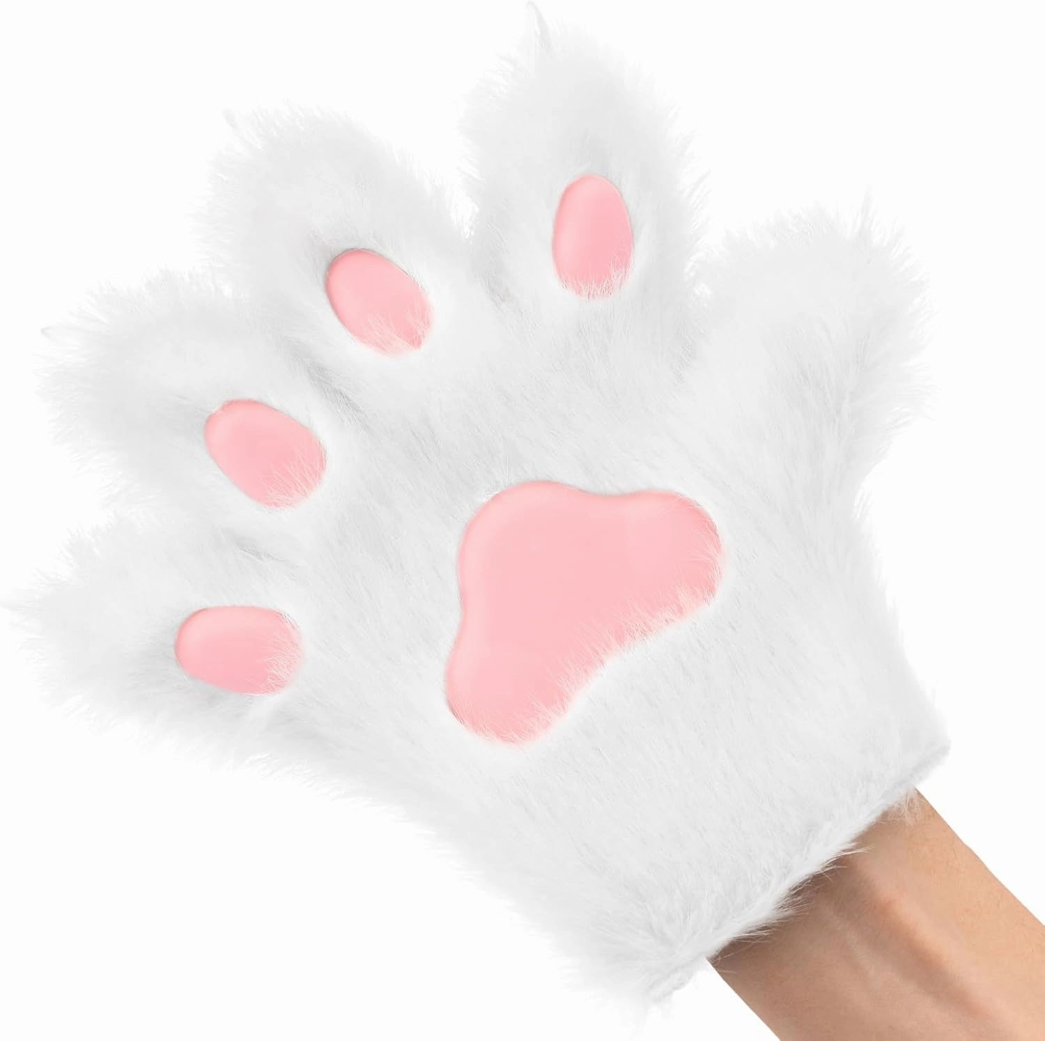 HAOAN Furry Fur Cat Wolf Fox Dog Fur Animal Paws Claws Golves Mittens Hands Costume Cosplay for Kids