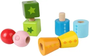 Hape Twist and Turnables Wooden Building Block Learning Set