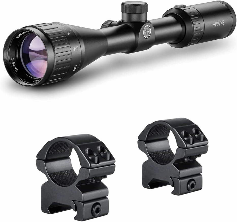 Hawke Hunting Precision H2 Optics Fast Focus Mil Dot Reticle Vantage 3-9x40 AO Riflescope, 14123