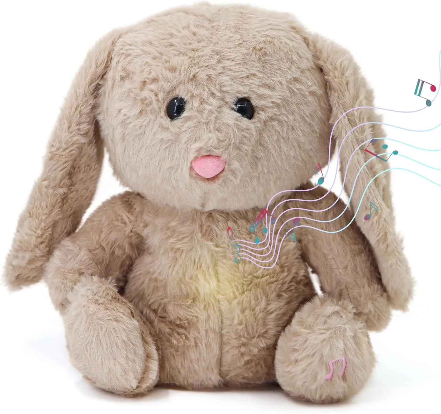 Heartbeat Stuffed Animal Baby Sleep Soother - Plush Toy with Calming Light, White Noise, Shush & Mother¡¯s Heartbeat for Newborns, Boys & Girls