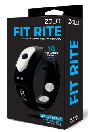 Hella Raw Zolo Fit Rite Vibrate Cock Ring W/ Snaps