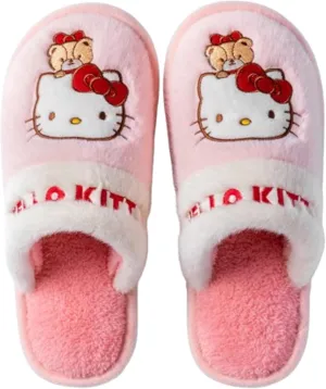 Hello Kitty & Bear Home Slippers for Girls Kids Children