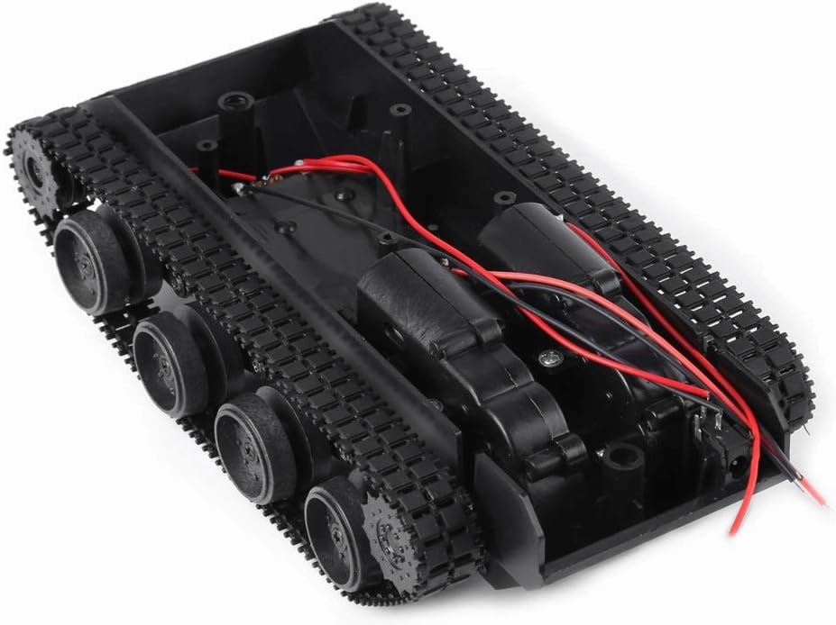 Hilitand DIY Kit Lightweight Shock Absorbed Plastic Tank Chassis with 130 Motor 3V-7V for Tank Toys Robot Projects