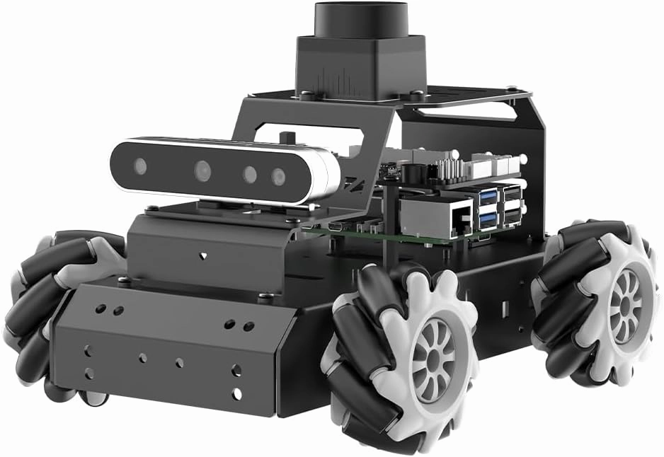 HIWONDER Raspberry Pi 5 Robot Car with 3D Depth Camera MentorPi M1 Mecanum-Wheel Chassis ROS2-HUMBLE Support SLAM Mapping Navigation and Autonomous Driving（with Raspberry Pi 5 8GB）