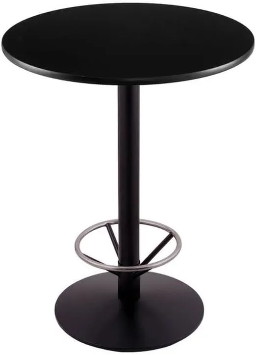 Holland Bar Stool Co. 214-2242BW30RFTRG 42" 214 Black Table 30" Diameter Top and Foot Ring