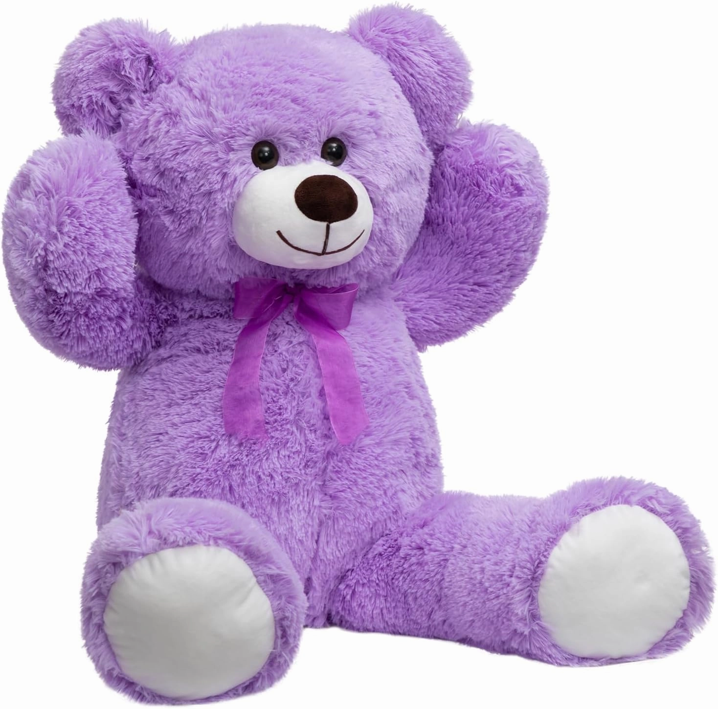 HollyHOME Big Teddy Bear Stuffed Animal Large Teddy Bear Cuddly Plush Toy for Girlfriend Kids 36 inches Purple
