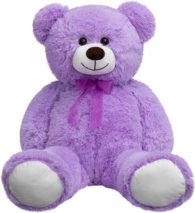 HollyHOME Big Teddy Bear Stuffed Animal Large Teddy Bear Cuddly Plush Toy for Girlfriend Kids 36 inches Purple