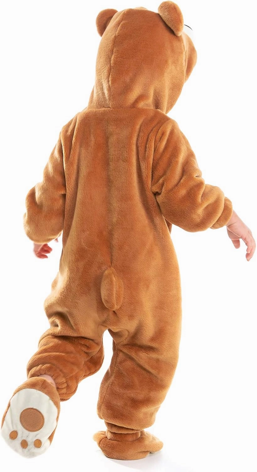 HSCTEK Baby Bear Onesie Costume, Unisex Infant Baby and Toddler Hooded Bodysuit 0-4T