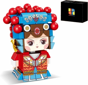 HUADAN Chinese Opera Character Small Building Blocks Model Set, 215pcs Simulation Collection Construction Building Bricks Toy for Kids Adult Age 6  96003
