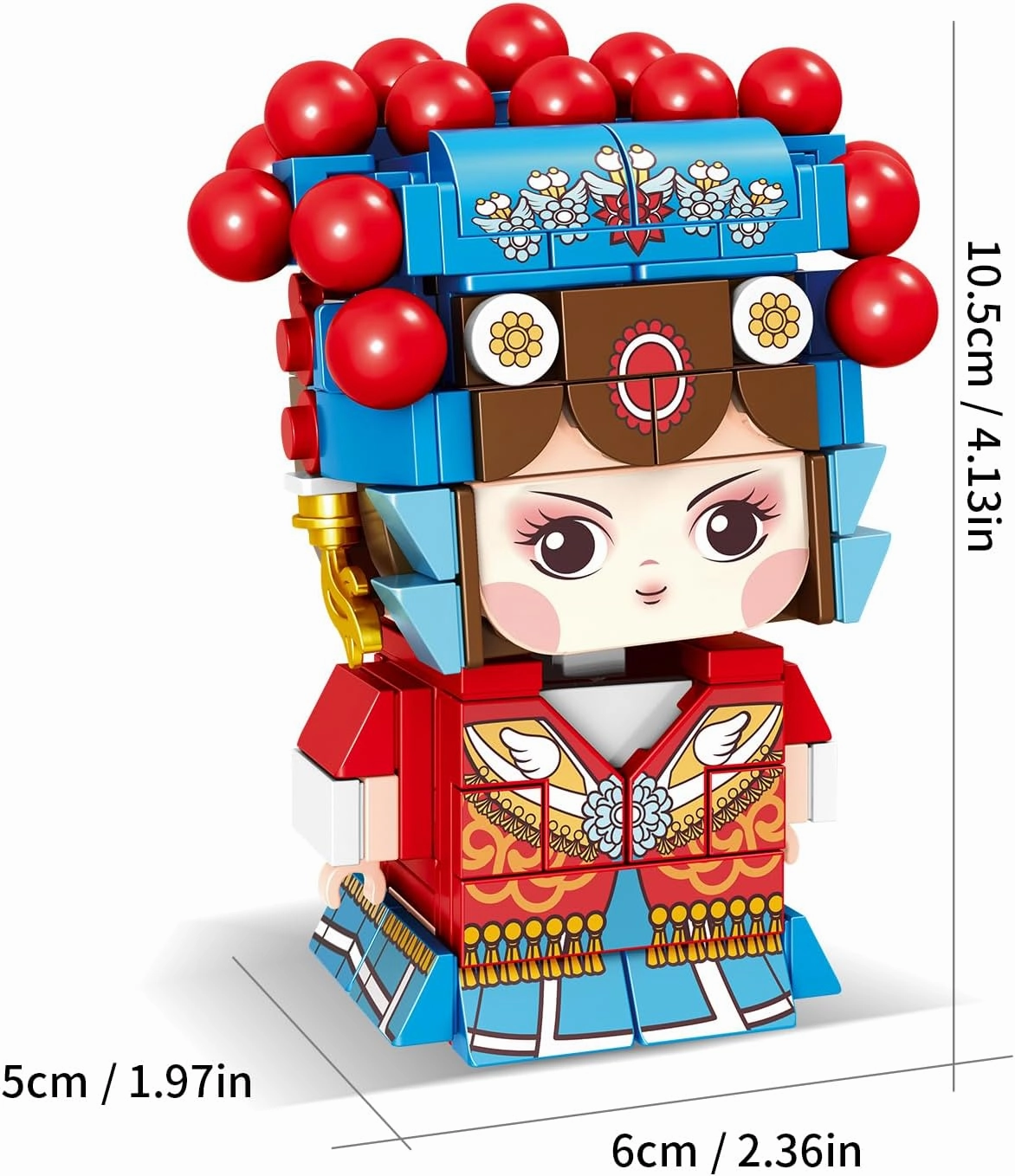 HUADAN Chinese Opera Character Small Building Blocks Model Set, 215pcs Simulation Collection Construction Building Bricks Toy for Kids Adult Age 6  96003