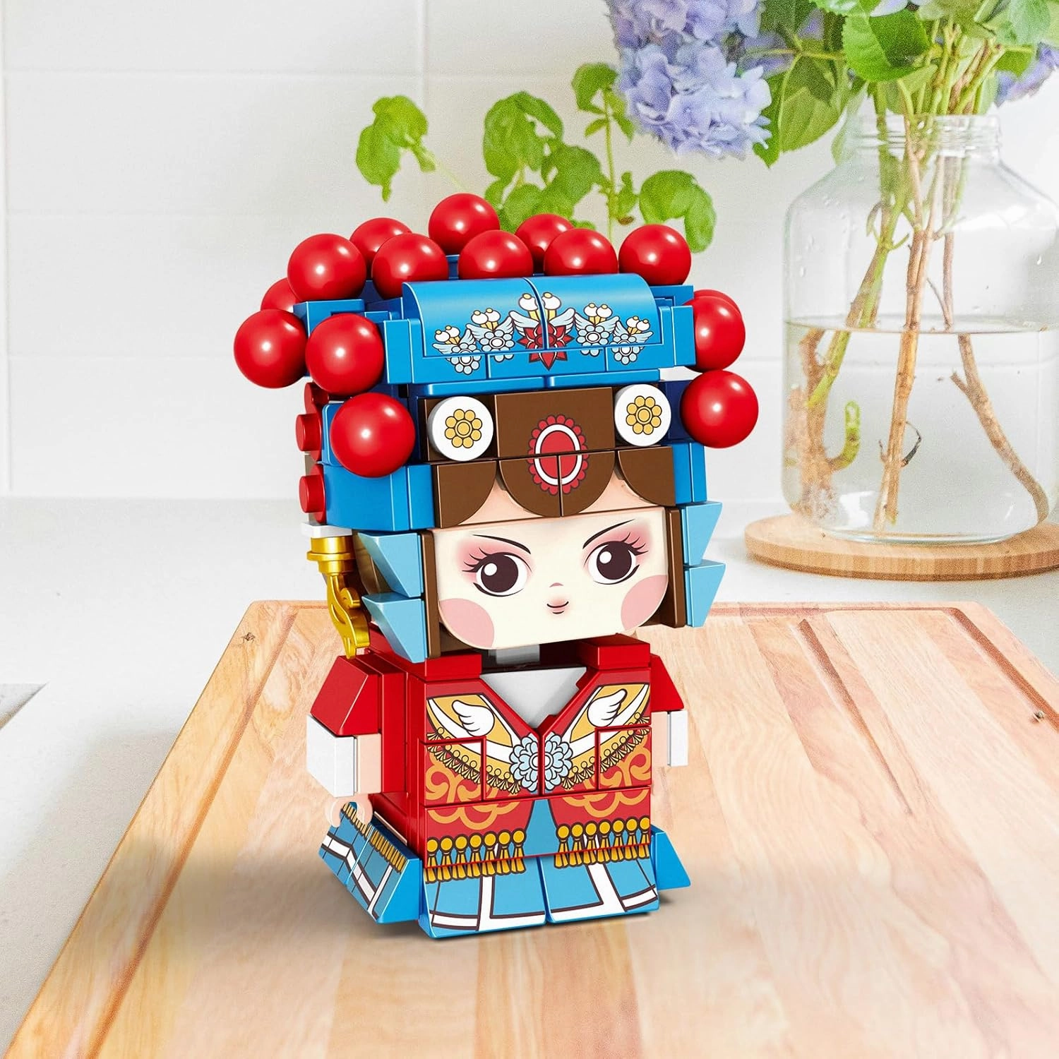 HUADAN Chinese Opera Character Small Building Blocks Model Set, 215pcs Simulation Collection Construction Building Bricks Toy for Kids Adult Age 6  96003