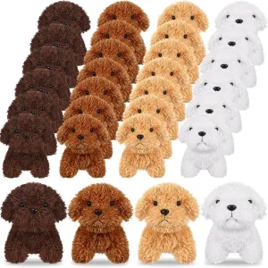 HyDren 30 Pcs 4.72 in Puppy Dogs Stuffed Animals Bulk Mini Stuffed Puppies Plush Soft Dog Fluffy Plush Animal for Kids Baby Girls Boys Birthday Gifts Goodie Bag Fillers(Multicolor)