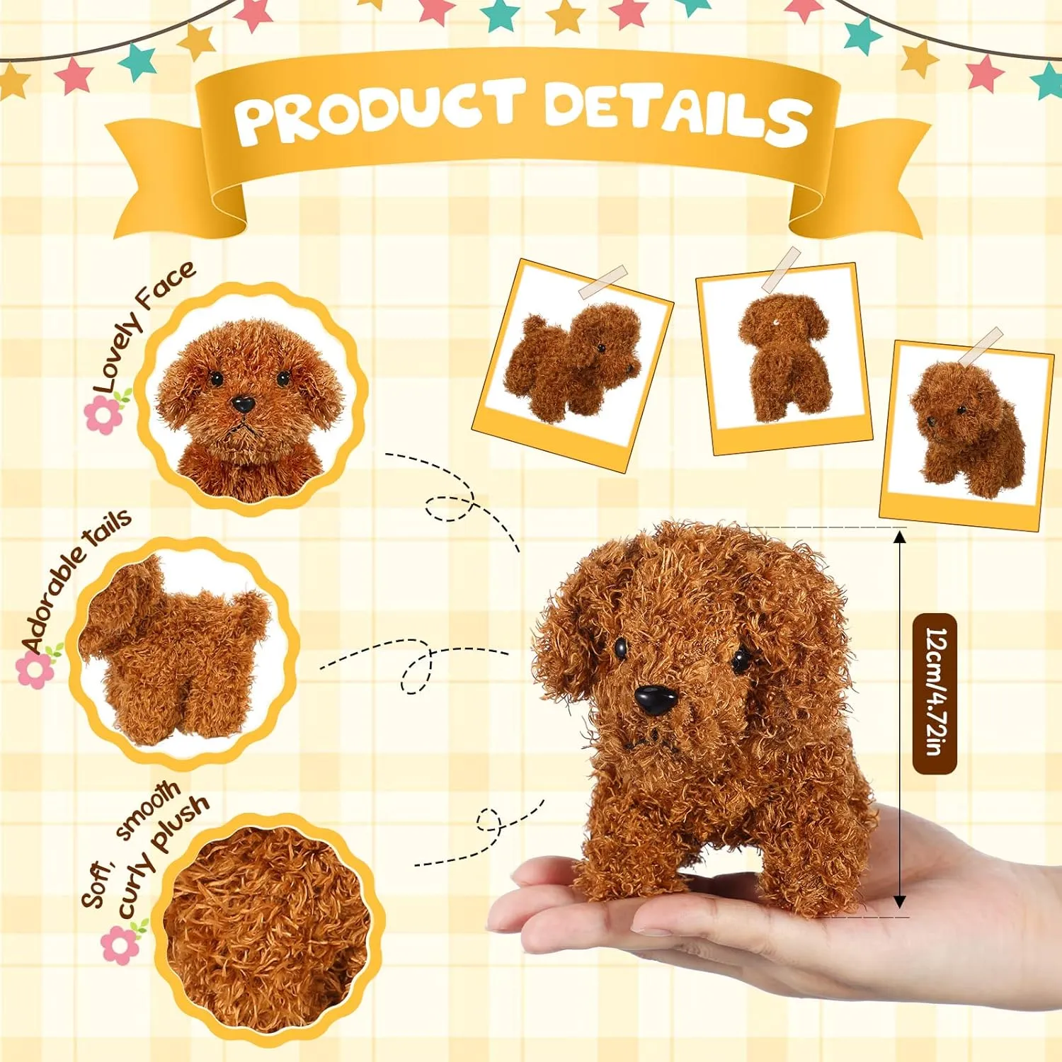 HyDren 30 Pcs 4.72 in Puppy Dogs Stuffed Animals Bulk Mini Stuffed Puppies Plush Soft Dog Fluffy Plush Animal for Kids Baby Girls Boys Birthday Gifts Goodie Bag Fillers(Multicolor)